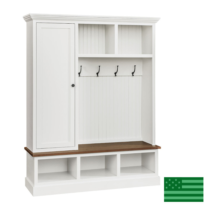 Lexford Hall Seat with Cubbies & Cabinet